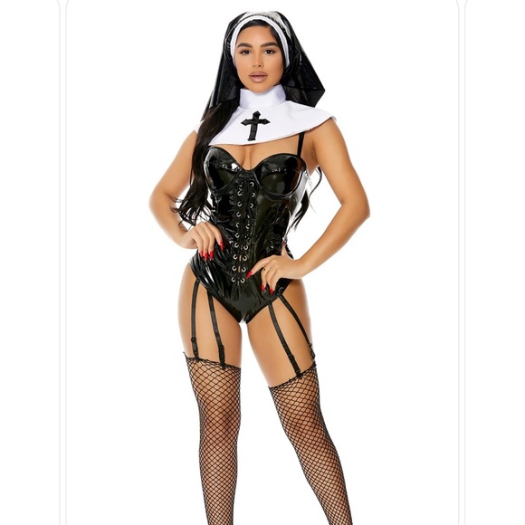 Forplay sexy Nun say your prayers costume Fashion Nova Halloween womens - Picture 2 of 4